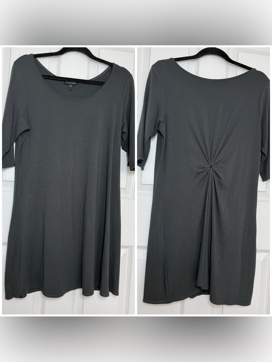 Eileen Fisher Tops - Eileen Fisher Gray Knit Tunic with Back Twist